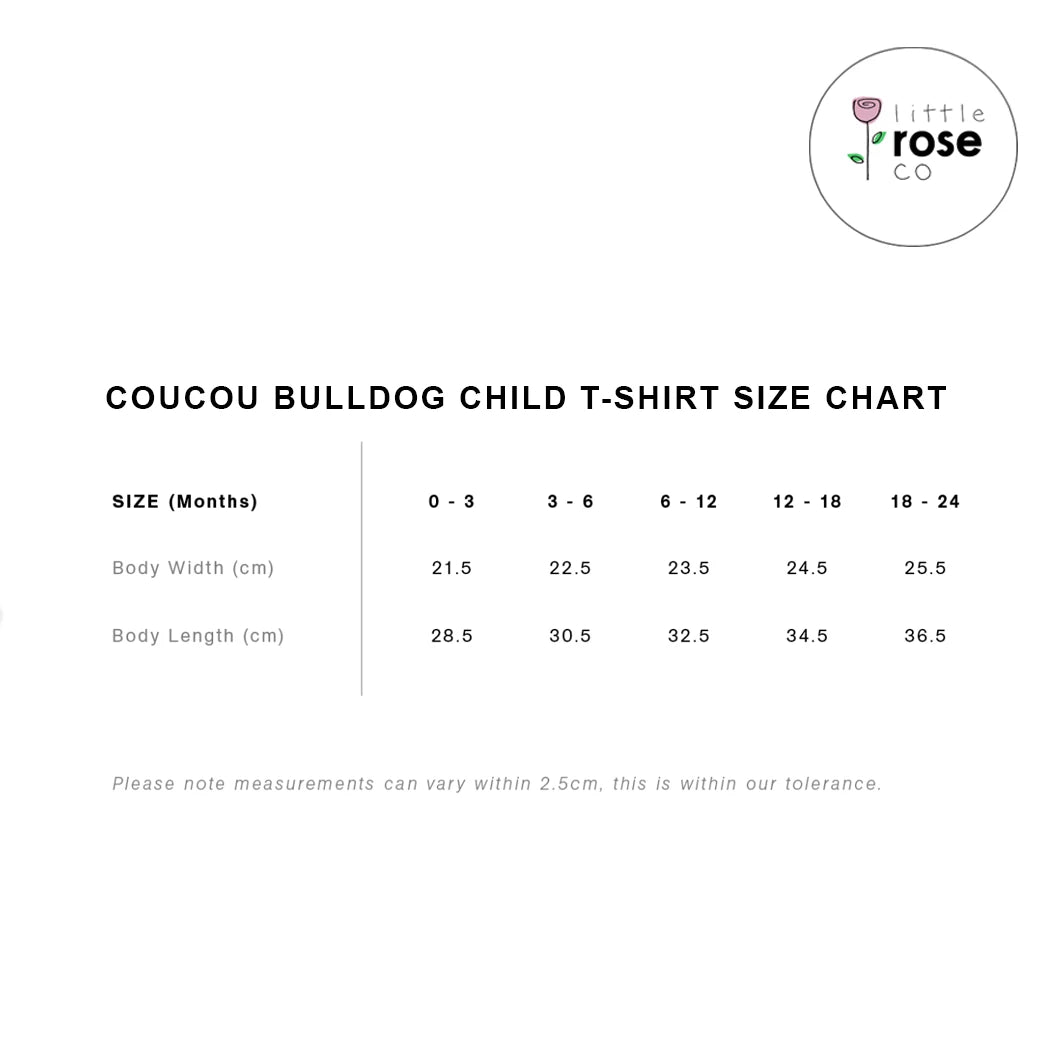 "Coucou" Bulldog Baby T-Shirt