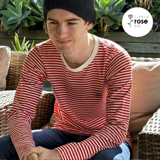 "On se retrouve au bistrot ?" Long-Sleeve Striped T-Shirt