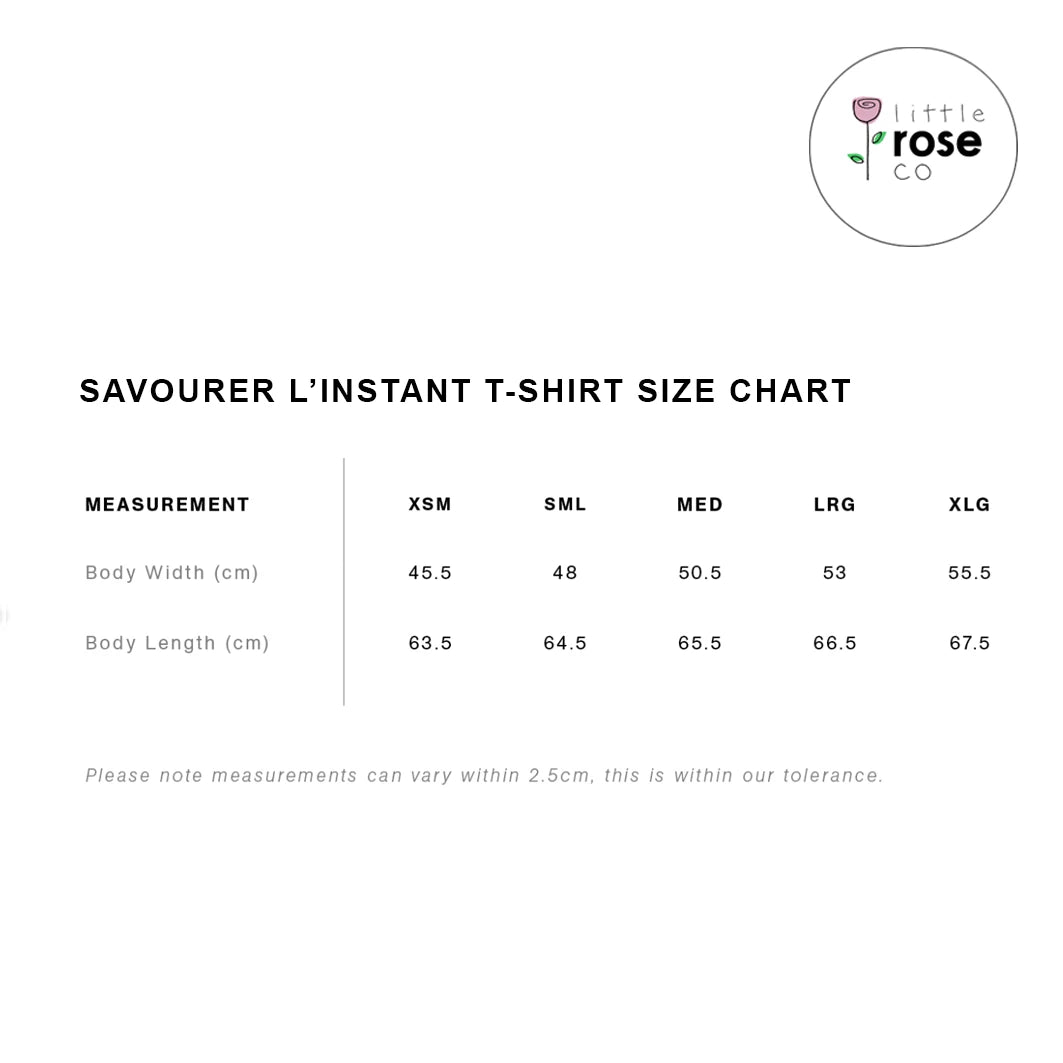 Short-Sleeve Striped "Savourer l'Instant" French T-Shirt