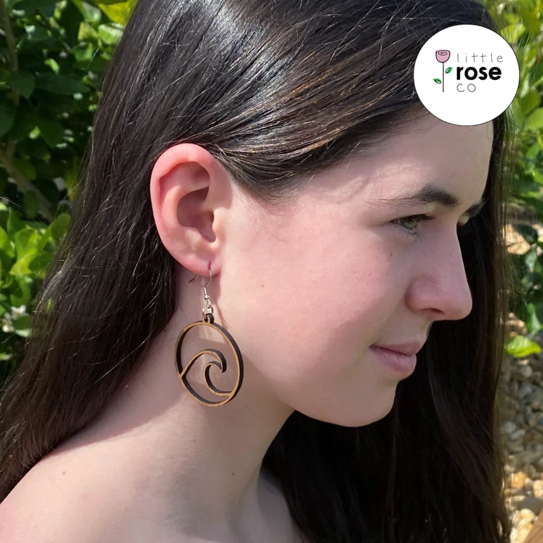 Tassie Oak Wave Earrings